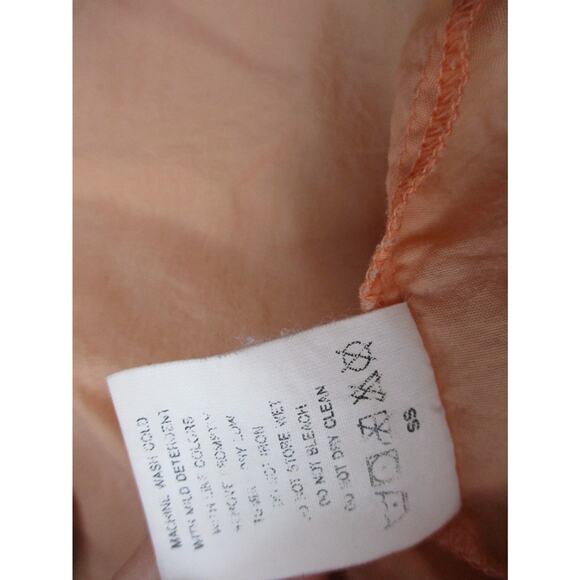 Columbia PFG Button Down Shirt Mens Large Peach Orange Vented Short Sleeve - Picture 14 of 16